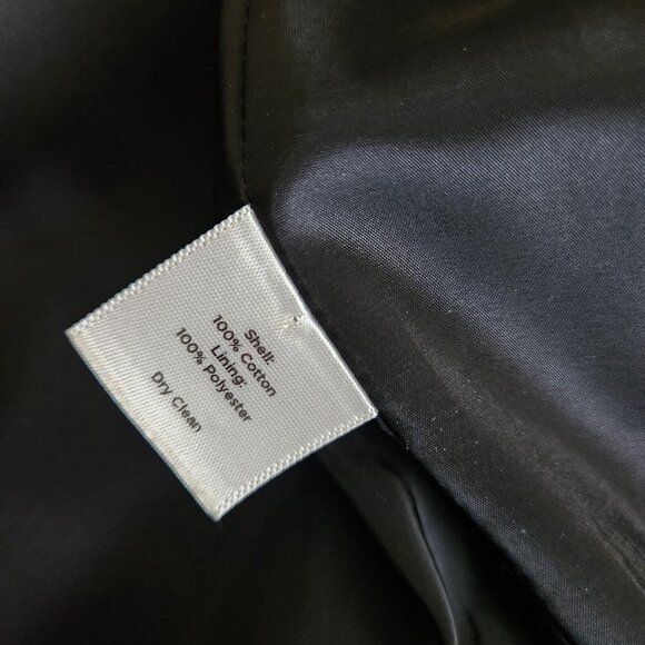 Talbots Tweed Crop Blazer Jacket Women Size 6 Collar Pleated Black Black Cotton - Picture 12 of 14